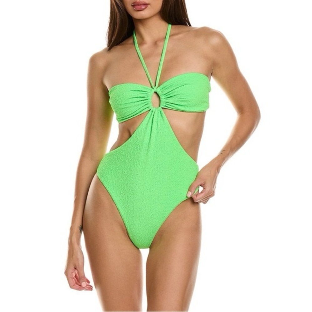 Mara Hoffman - Blanca One Piece Cut Out Swimsuit in Lime Green